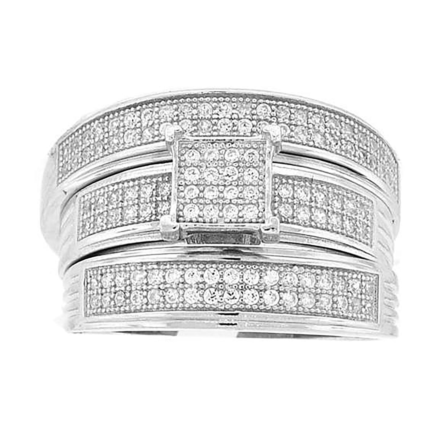 925 Sterling Silver Cz Ring S6