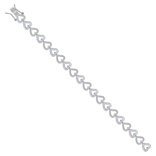 925 Sterling Silver Cz Bracelet 7.50"