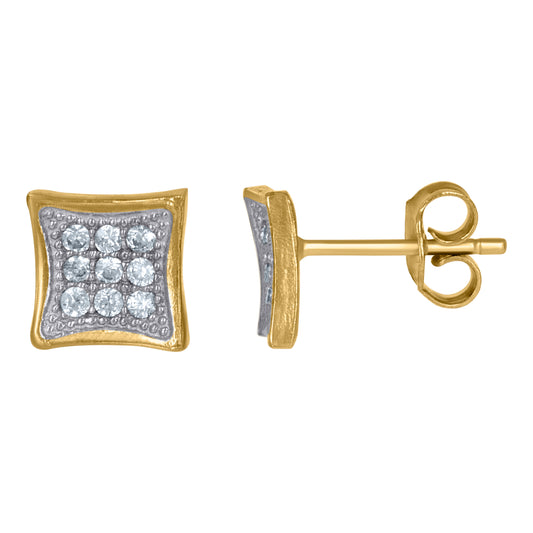 10Kt Gold Cz Earrings