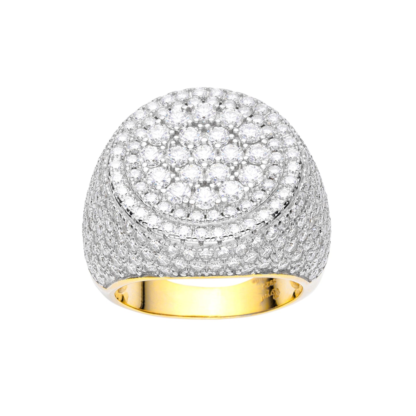 Sterling Silver Round Moissanite Designer Sz 9 Mens Ring 5 Cttw RP+GP