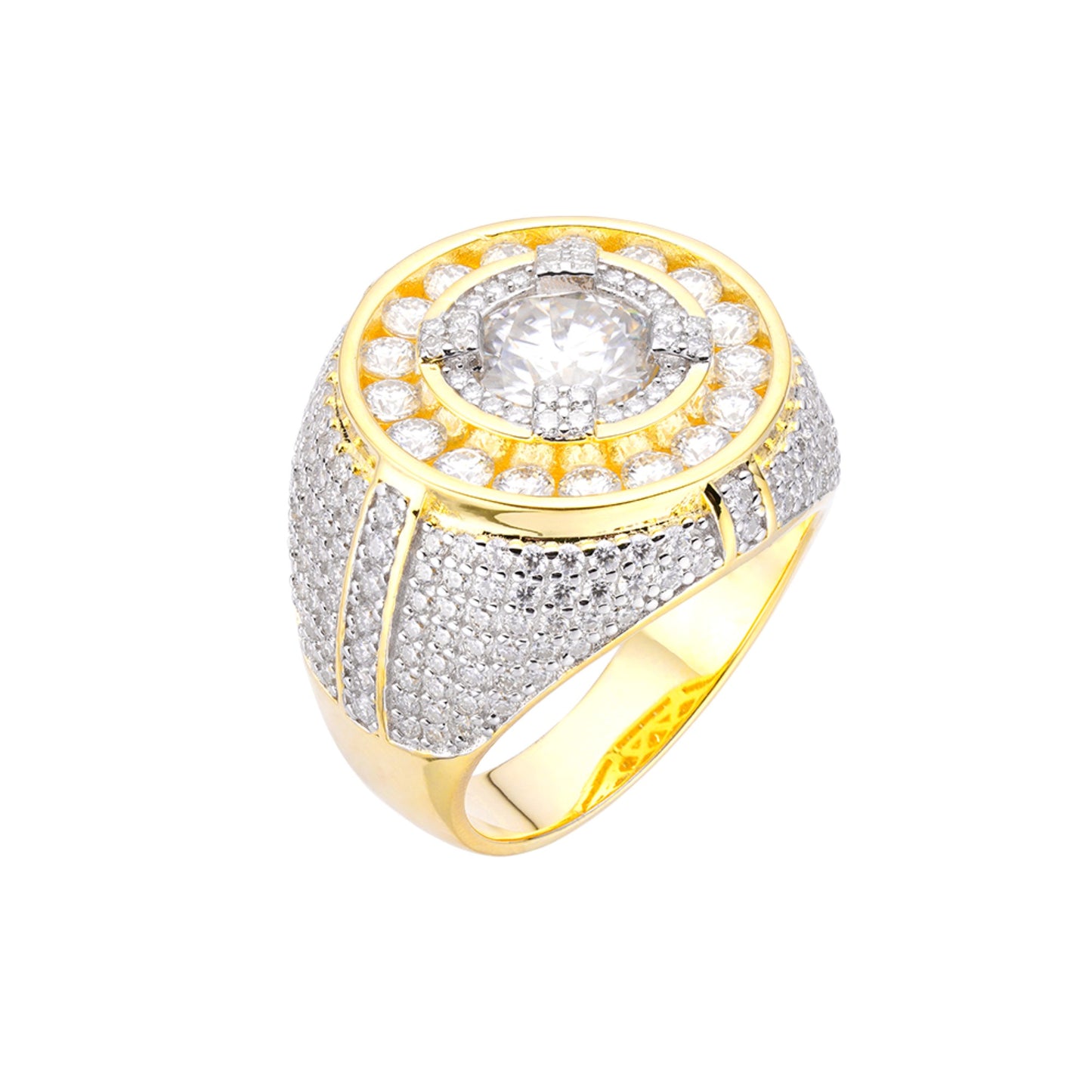 Sterling Silver Moissanite Designer Sz 9 Mens Ring RP+GP 5-3/4 Cttw