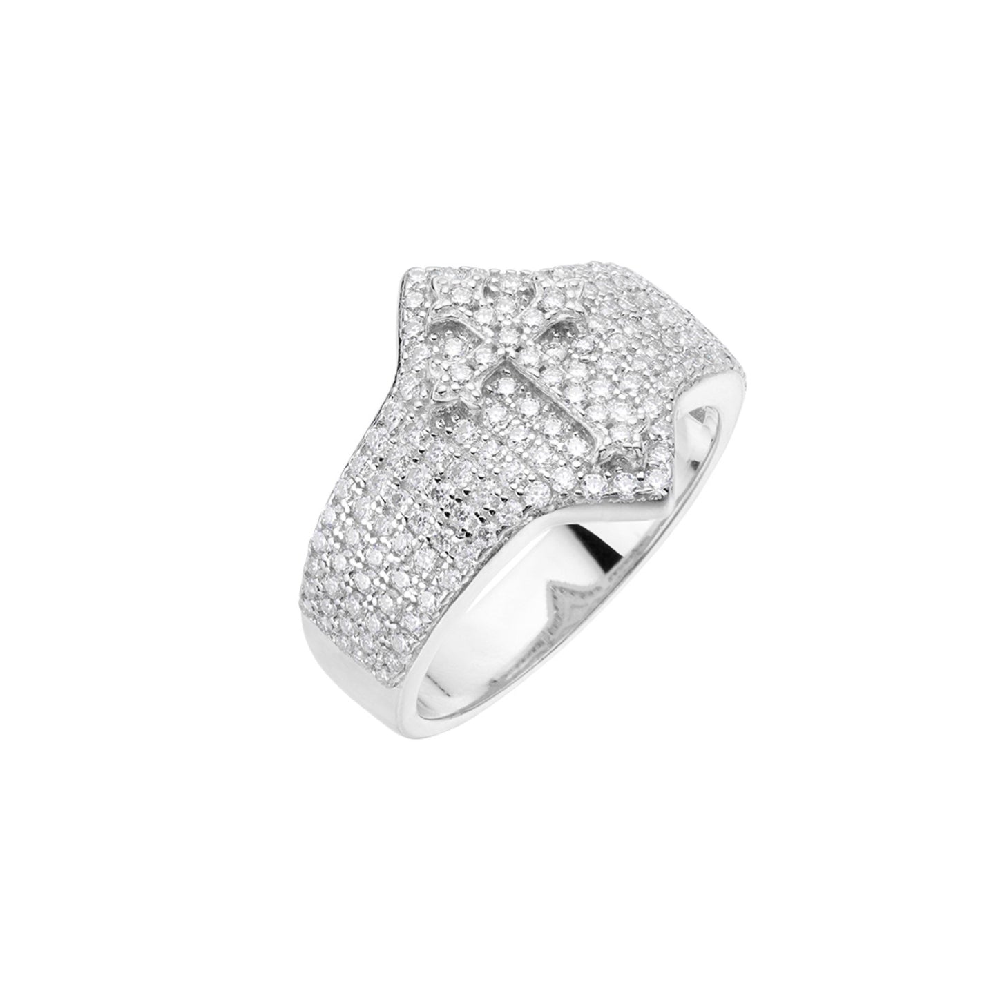 Sterling Silver Moissanite Mens Ring Size 10 (RP)  1-1/3 Cttw