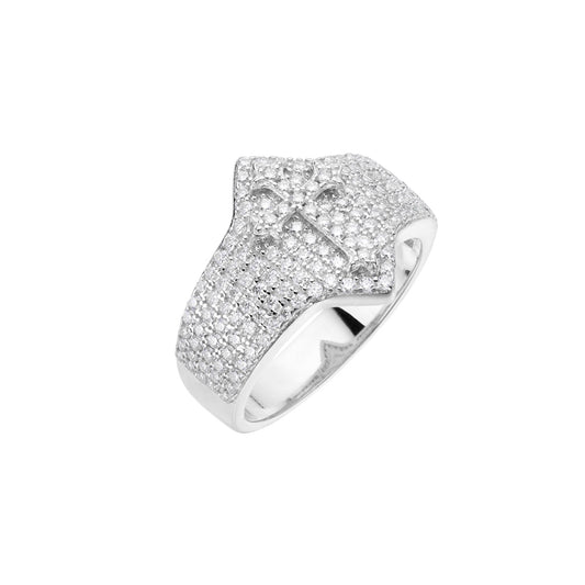 Sterling Silver Moissanite Mens Ring Size 10 (RP)  1-1/3 Cttw