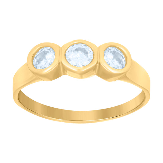 10Kt Gold Baby Cz  Ring