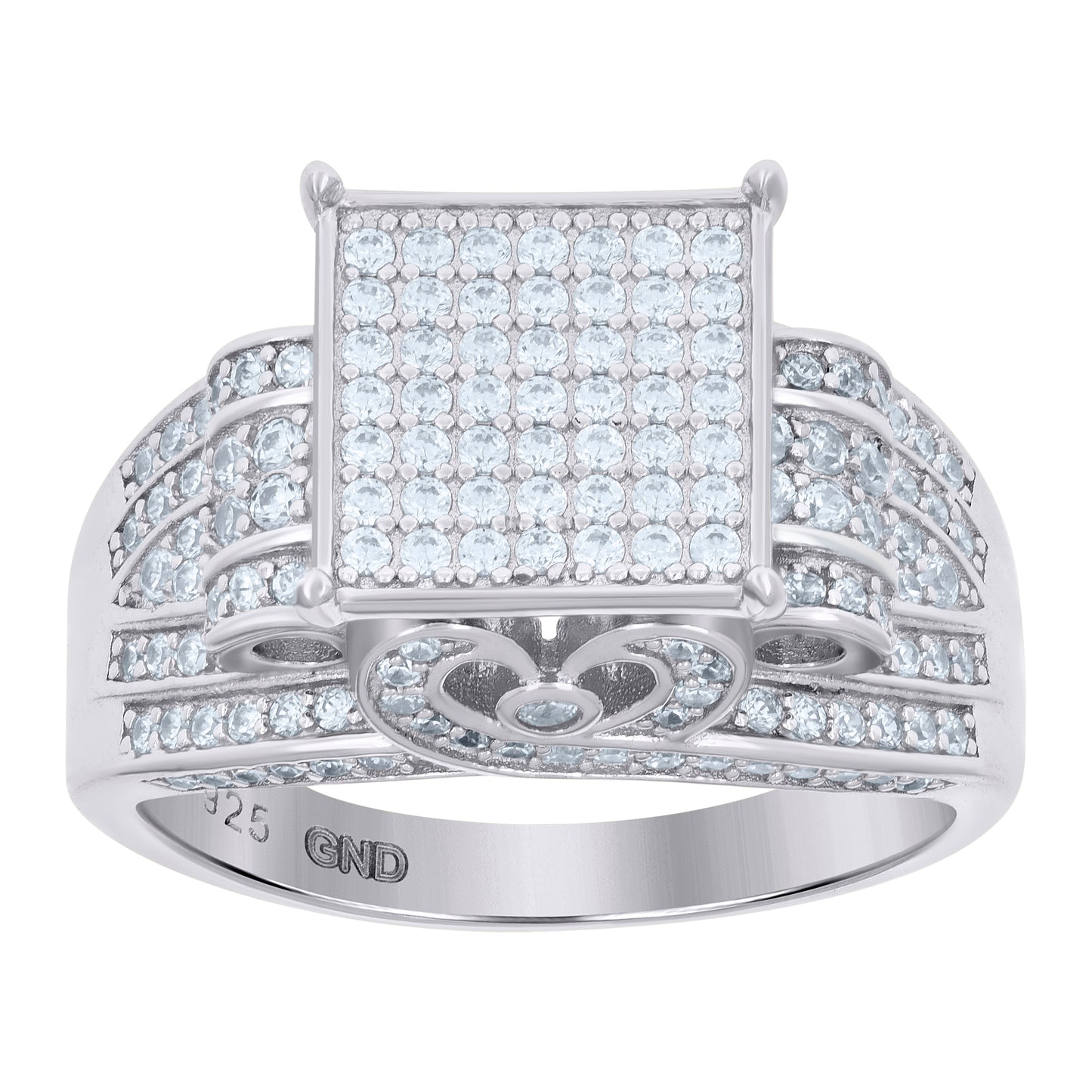 925 Sterling Silver Cz Ring S6