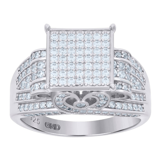 925 Sterling Silver Cz Ring S6