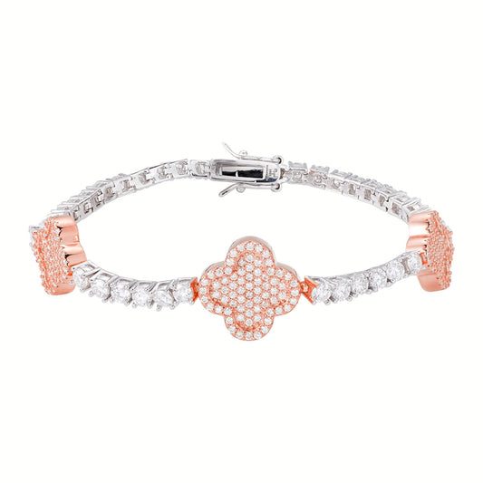 Sterling Silver Round Moissanite 15mm Designer With 3mm Tennis Chain 7 Inch Bracelet RP+PP 1 Cttw