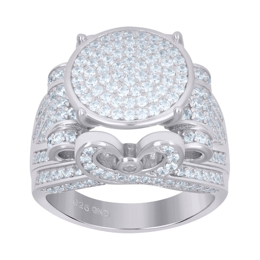 925 Sterling Silver Cz Ring S6