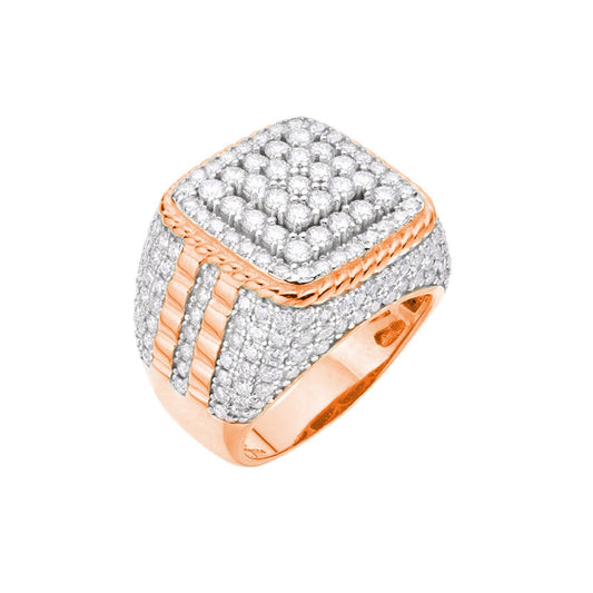 Sterling Silver Moissanite Carat Mens Ring Size 10 (RP)+PP 4-1/4 Cttw