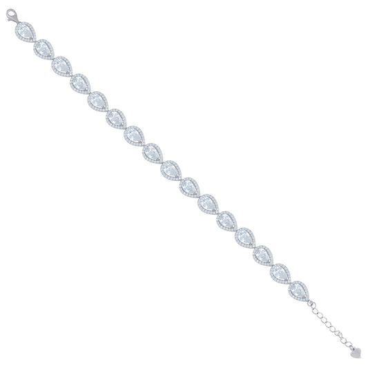 925 Sterling Silver Cz Bracelet