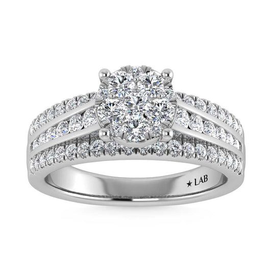 10K White Gold 1 Ct.Tw. Diamond Engagement Ring