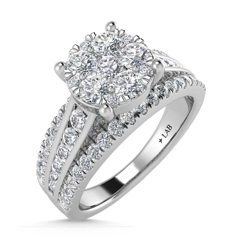 10K White Gold 1 Ct.Tw. Diamond Engagement Ring