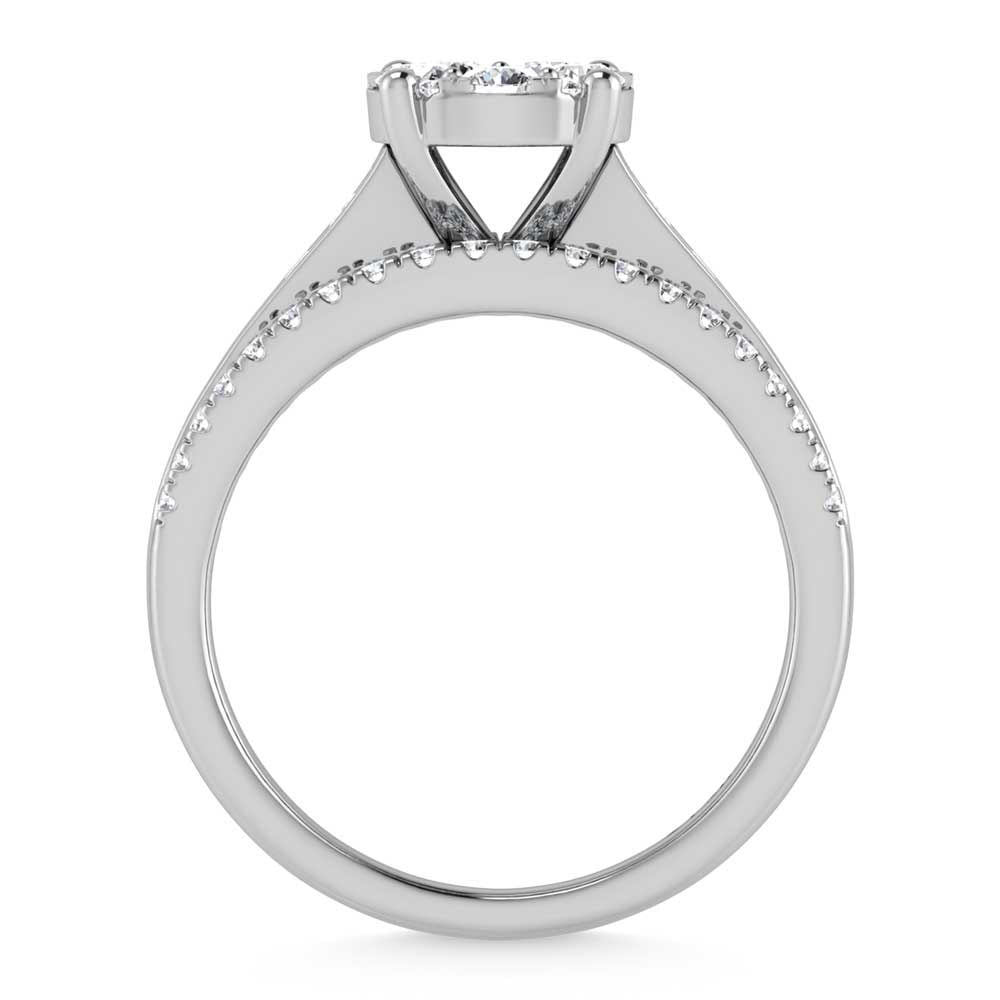 10K White Gold 1 Ct.Tw. Diamond Engagement Ring