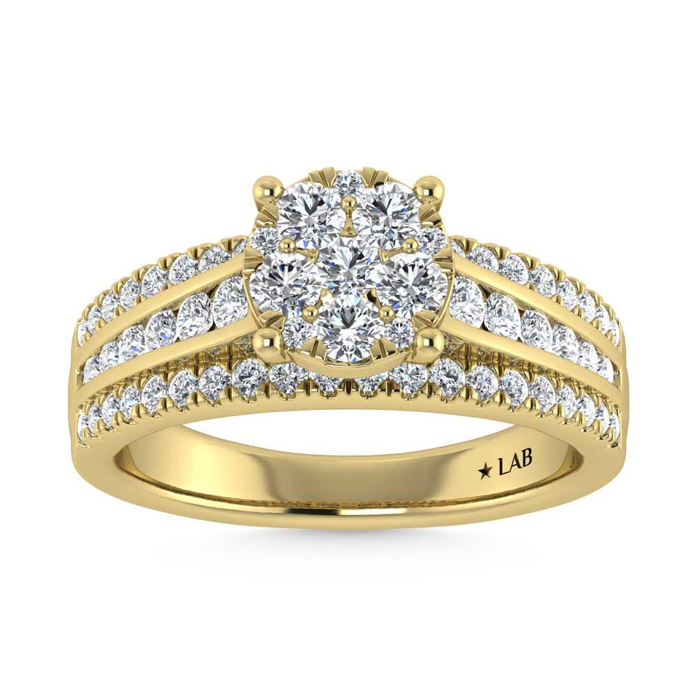 10K Yellow Gold 1 Ct.Tw. Diamond Engagement Ring