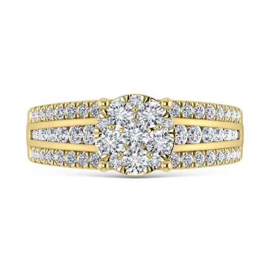10K Yellow Gold 1 Ct.Tw. Diamond Engagement Ring