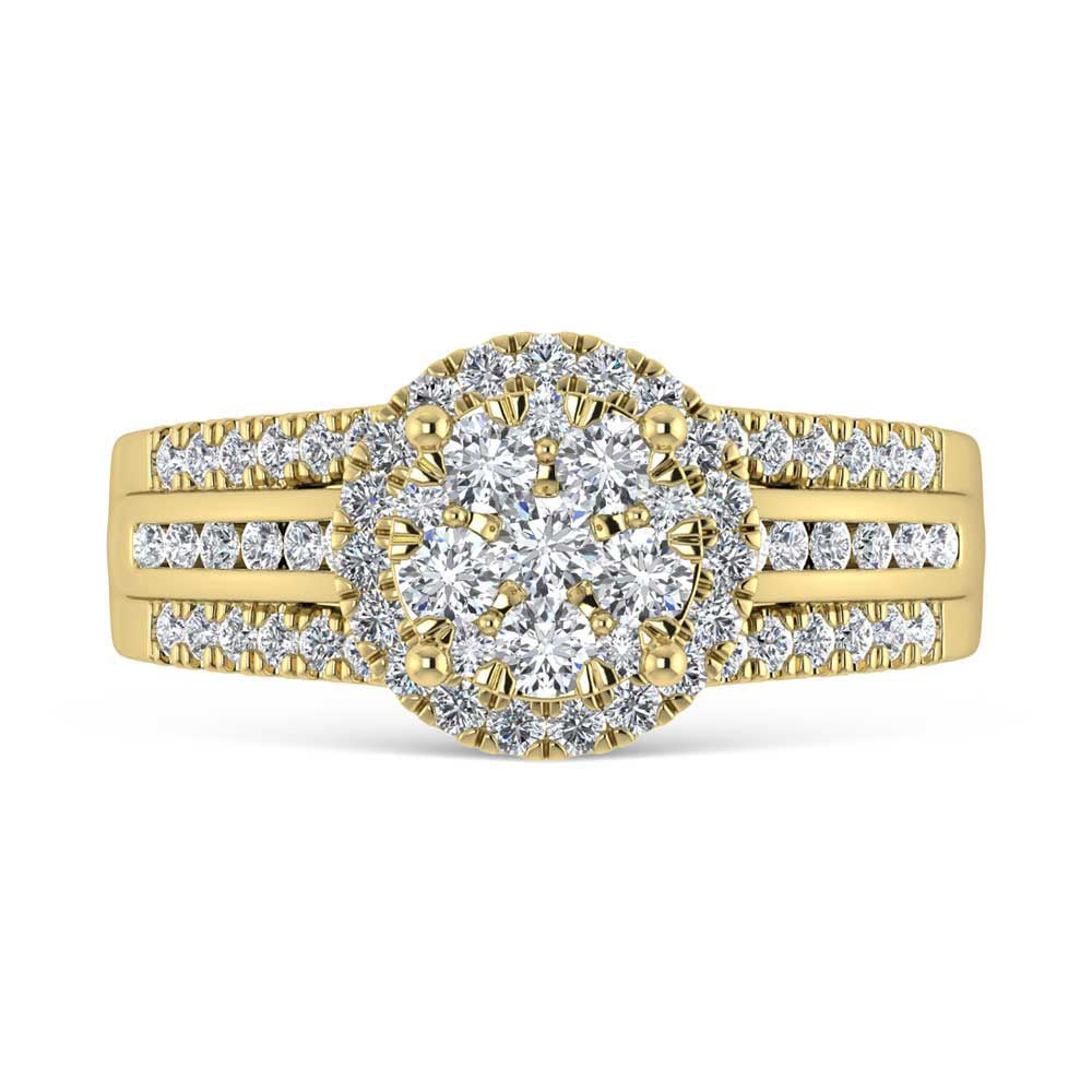 14K Yellow Gold 2 Ct.Tw. Diamond Engagement Ring