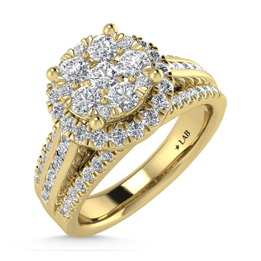 14K Yellow Gold 2 Ct.Tw. Diamond Engagement Ring