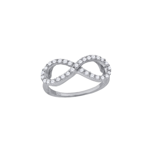 925 Sterling Silver Cz Ring S6