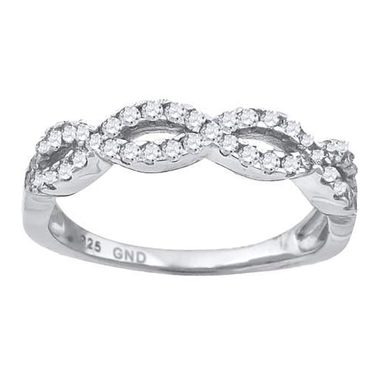 925 Sterling Silver Cz Ring S6