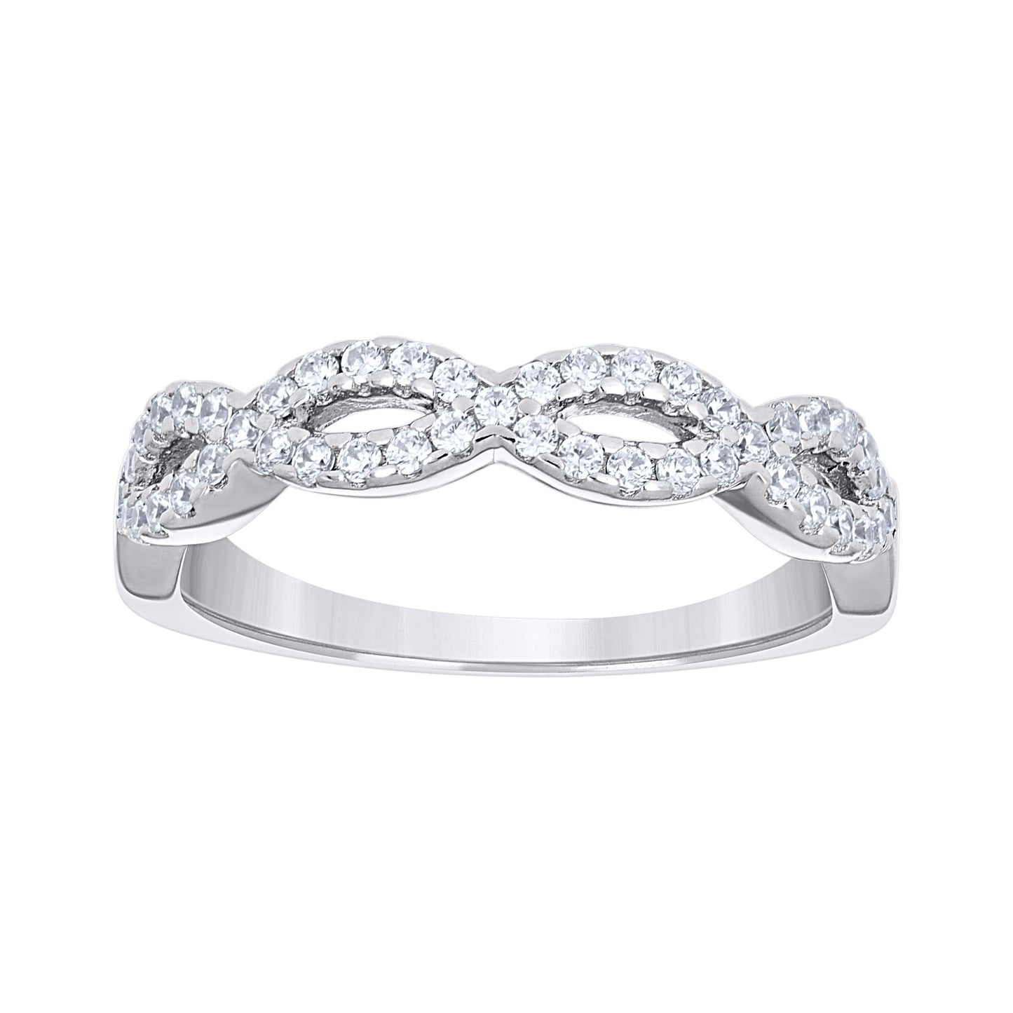 925 Sterling Silver Cz Ring S6