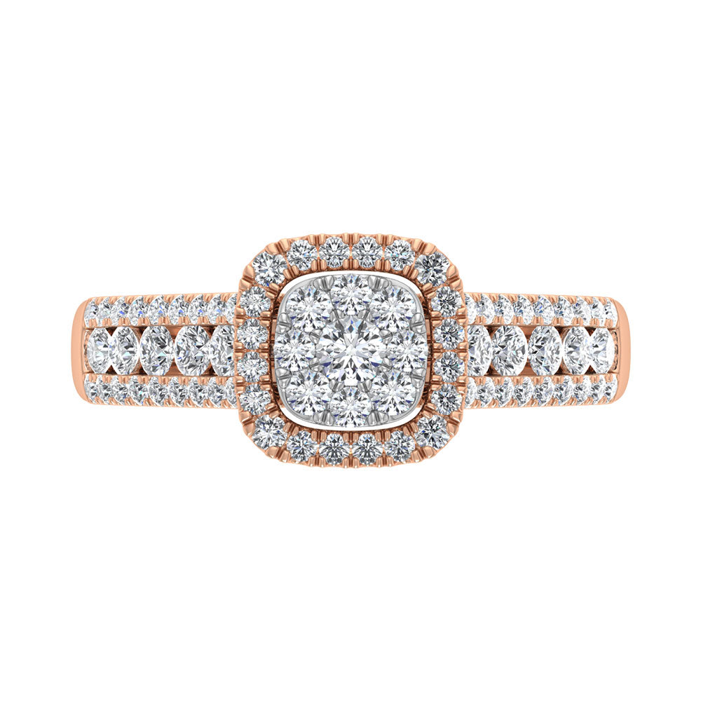 Diamond 7/8 Ct.Tw. Engagement Ring in 14K Rose Gold