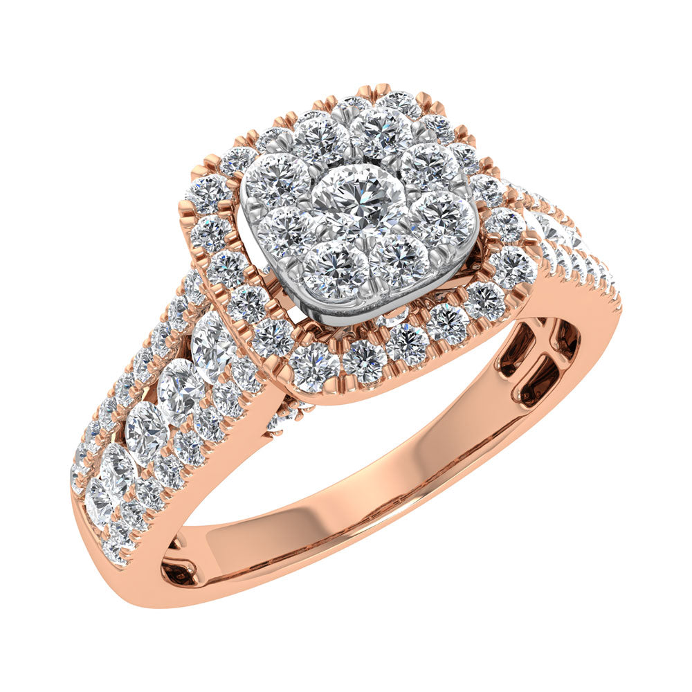 Diamond 7/8 Ct.Tw. Engagement Ring in 14K Rose Gold
