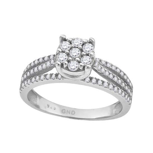 925 Sterling Silver Cz Ring S6