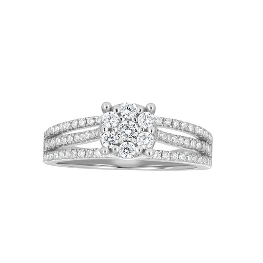 925 Sterling Silver Cz Ring S6