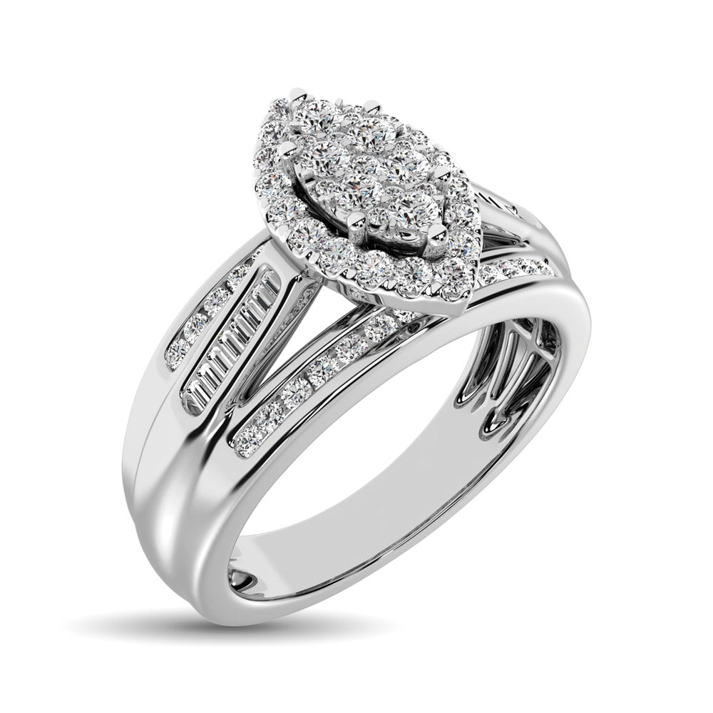 10K White Gold 1 Ct.Tw. Diamond Engagement Ring