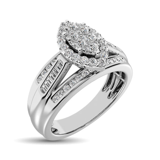 10K White Gold 1 Ct.Tw. Diamond Engagement Ring