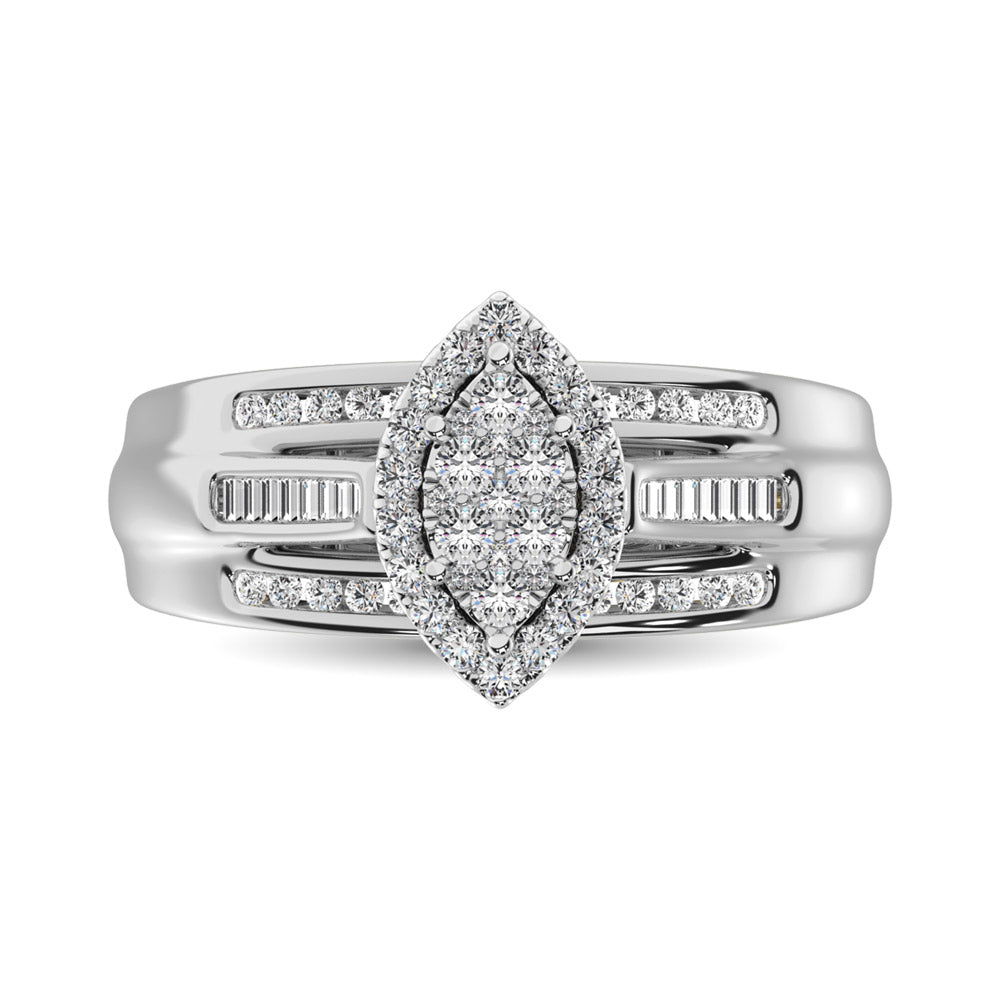 10K White Gold 1 Ct.Tw. Diamond Engagement Ring