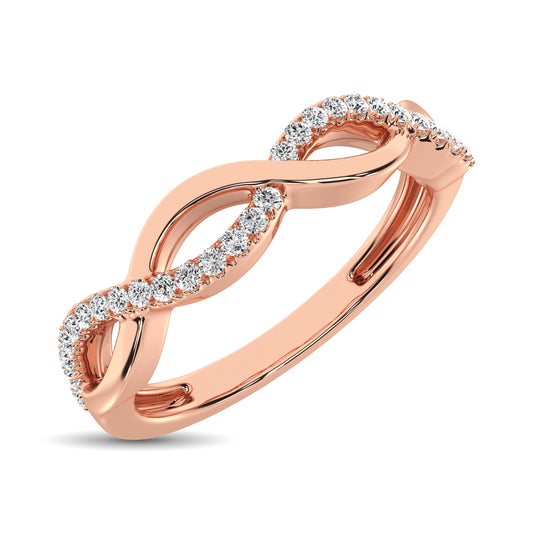 10K Rose Gold 1/10 Ct.tw Diamond Promise Ring