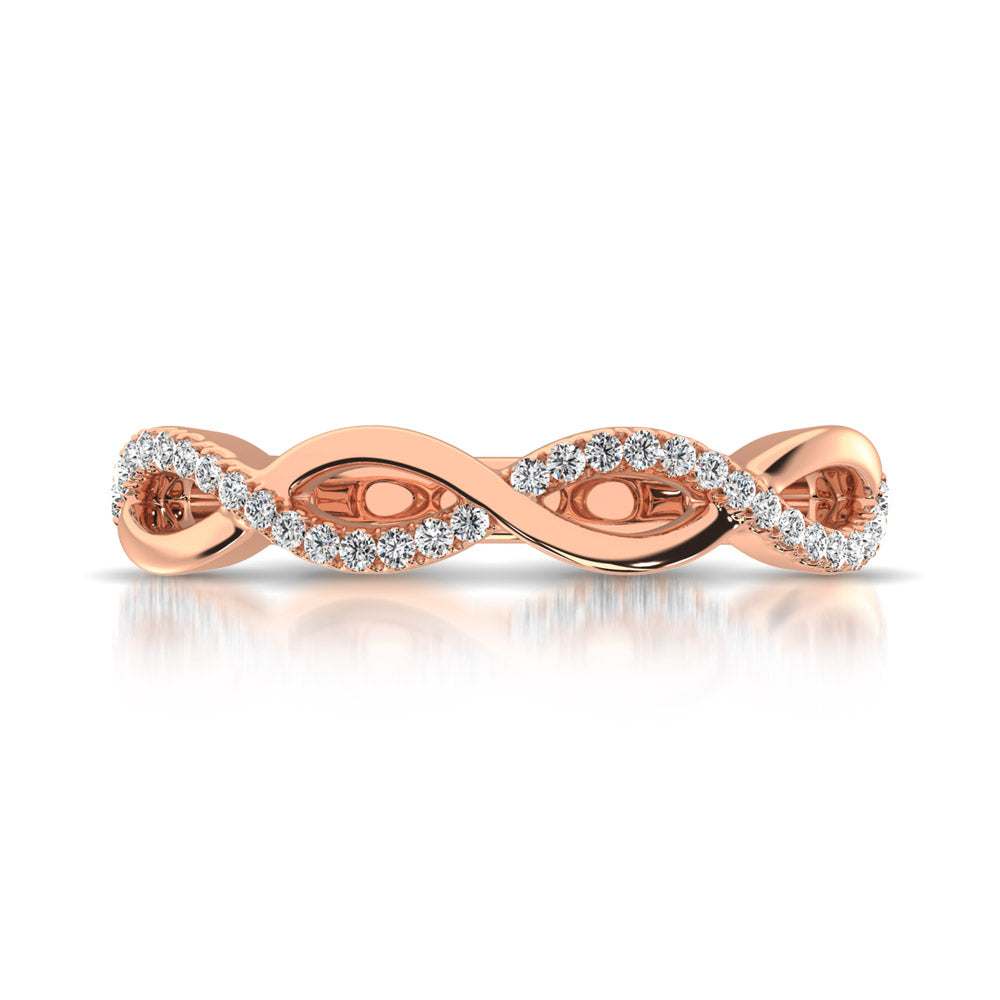 10K Rose Gold 1/10 Ct.tw Diamond Promise Ring