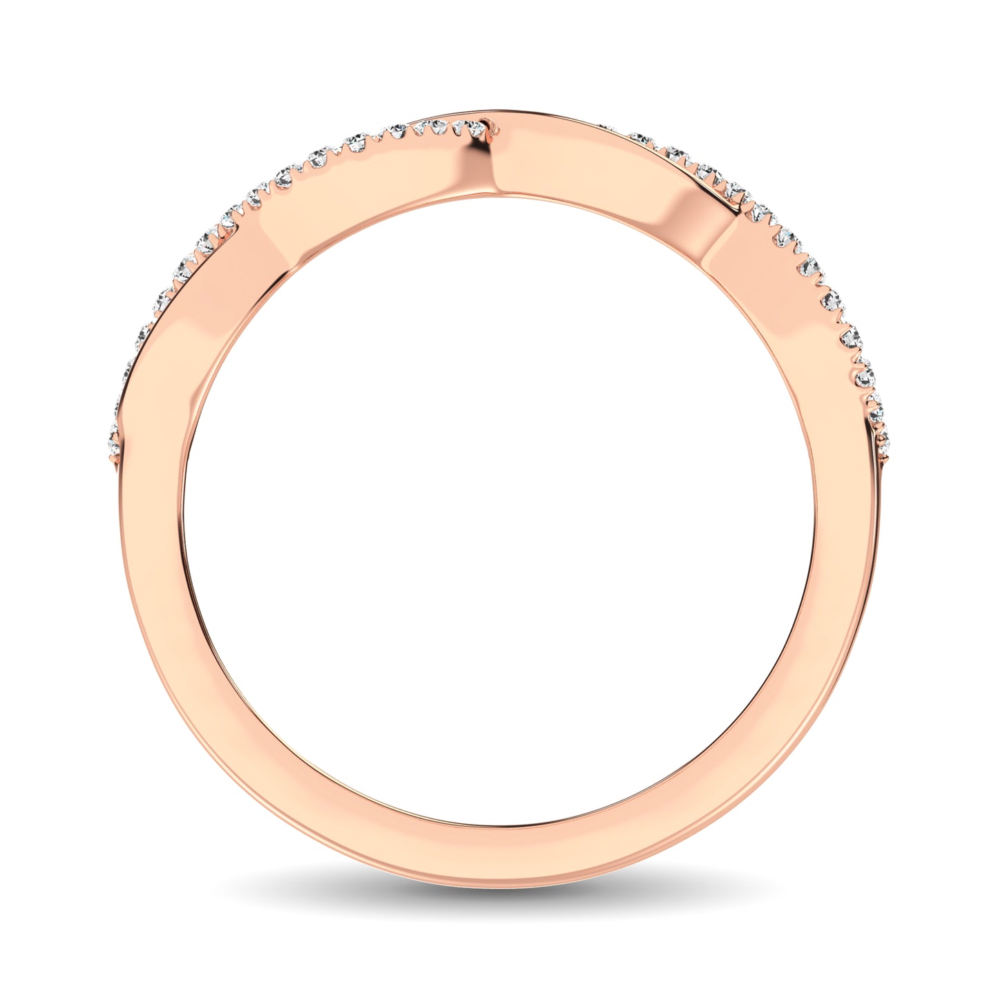 10K Rose Gold 1/10 Ct.tw Diamond Promise Ring