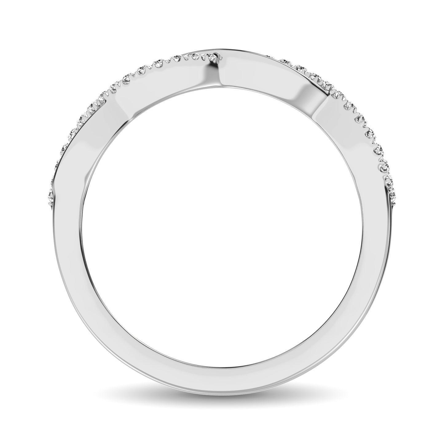 10K White Gold 1/10 Ct.Tw. Diamond Fashion Band