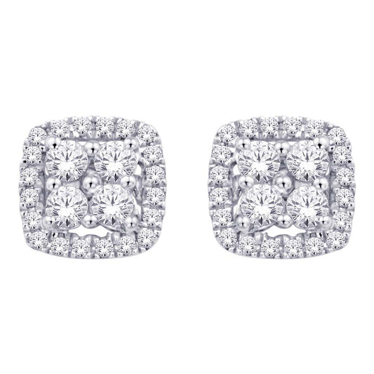 14K White Gold 1/5 Ct.Tw. Diamond Stud Earrings