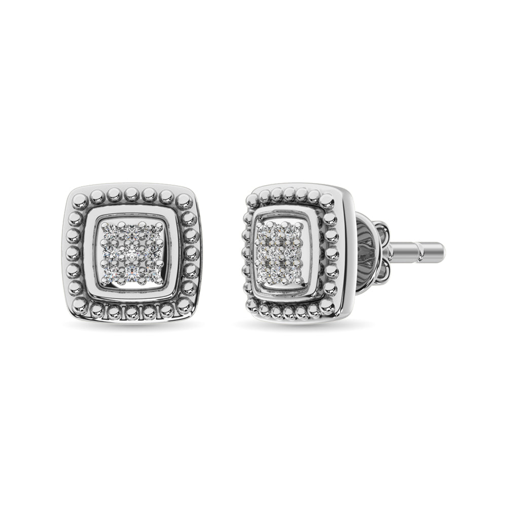 Diamond Fashion Earrings 1/20 Ct.tw Round-cut in Sterling Silver