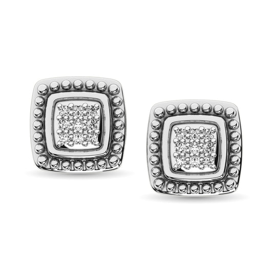 Diamond Fashion Earrings 1/20 Ct.tw Round-cut in Sterling Silver