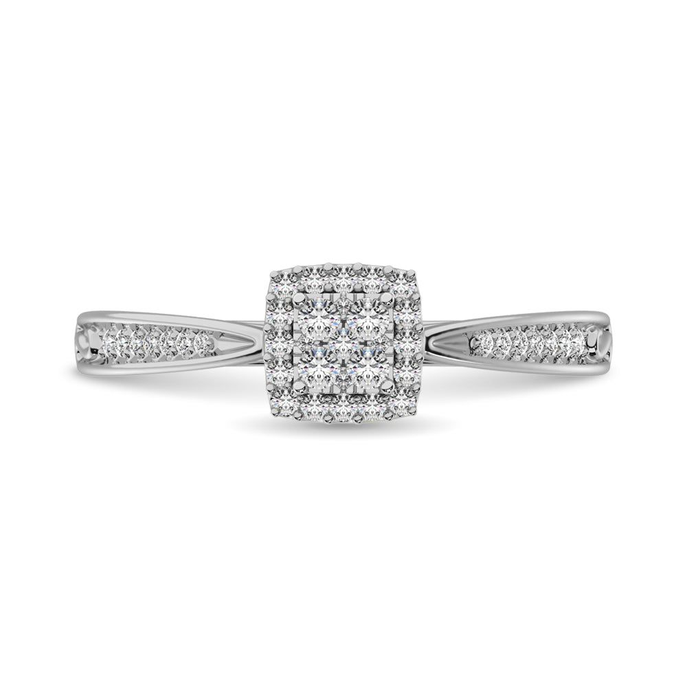 10K White Gold 1/5 Ct.Tw. Diamond Promise Ring