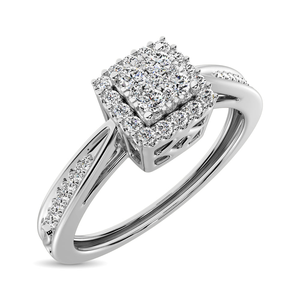 10K White Gold 1/5 Ct.Tw. Diamond Promise Ring