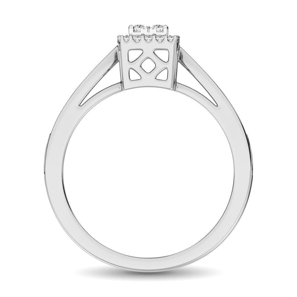 10K White Gold 1/5 Ct.Tw. Diamond Promise Ring