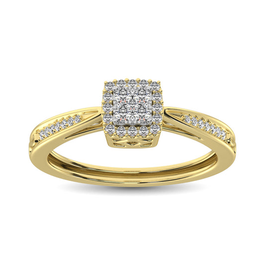 10K Yellow Gold 1/5 Ct.Tw. Diamond Promise Ring