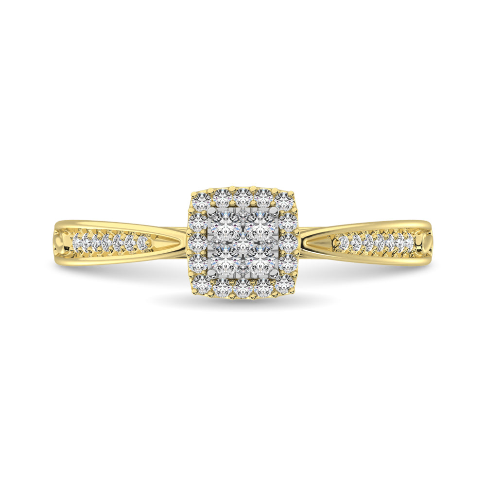 10K Yellow Gold 1/5 Ct.Tw. Diamond Promise Ring