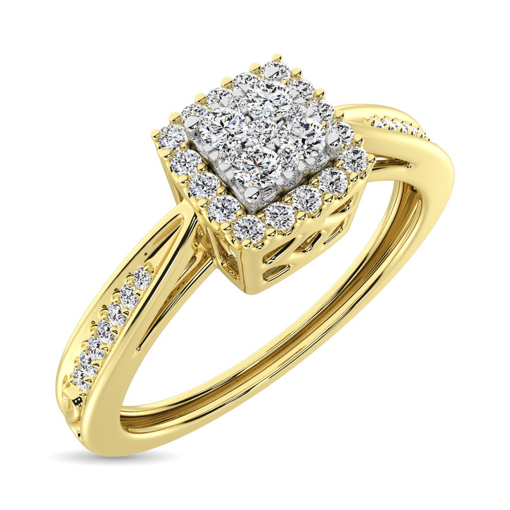 10K Yellow Gold 1/5 Ct.Tw. Diamond Promise Ring