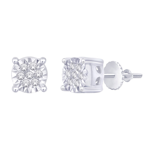 925 SS 0.09-0.10CT D-EARRING RDS FANUK