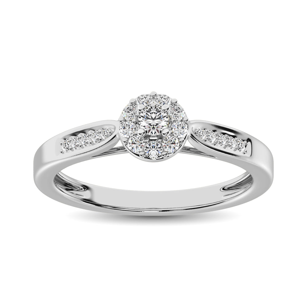 10K White Gold 1/4 Ct.tw Diamond Promise Ring