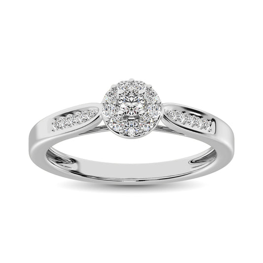 10K White Gold 1/4 Ct.tw Diamond Promise Ring