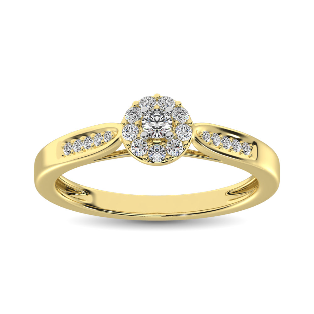 10K Yellow Gold 1/4 Ct.tw Diamond Promise Ring