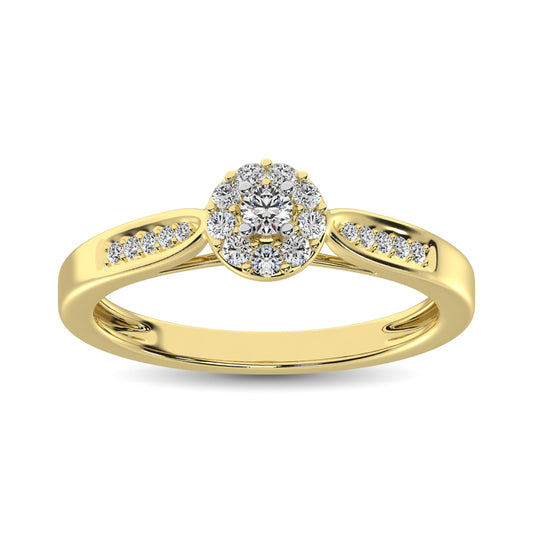 10K Yellow Gold 1/4 Ct.tw Diamond Promise Ring