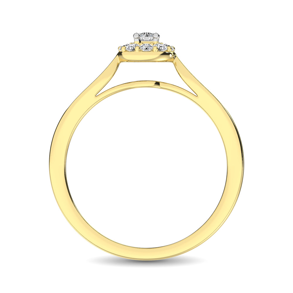 10K Yellow Gold 1/4 Ct.tw Diamond Promise Ring